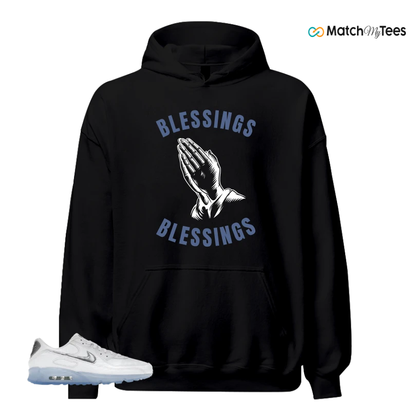 NIKE AIR MAX TERRASCAPE 90 WHITE BLUE TINT PURE PLATINUM SNEAKER Matching Tees hoodie