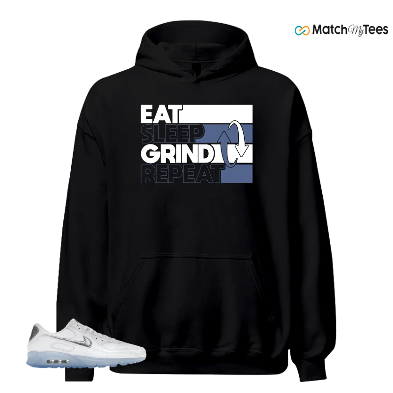 NIKE AIR MAX TERRASCAPE 90 WHITE BLUE TINT PURE PLATINUM SNEAKER Matching Tees hoodie