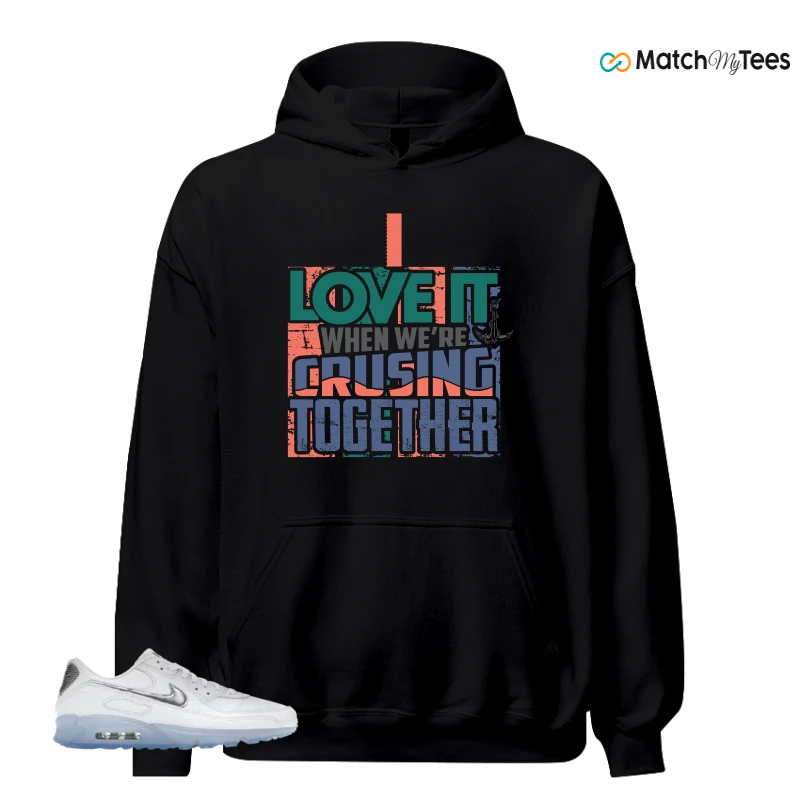 NIKE AIR MAX TERRASCAPE 90 WHITE BLUE TINT PURE PLATINUM SNEAKER Matching Tees hoodie