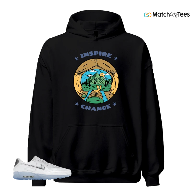 NIKE AIR MAX TERRASCAPE 90 WHITE BLUE TINT PURE PLATINUM SNEAKER Matching Tees hoodie