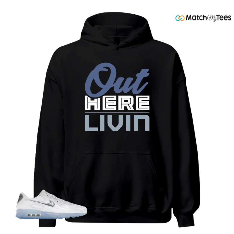 NIKE AIR MAX TERRASCAPE 90 WHITE BLUE TINT PURE PLATINUM SNEAKER Matching Tees hoodie