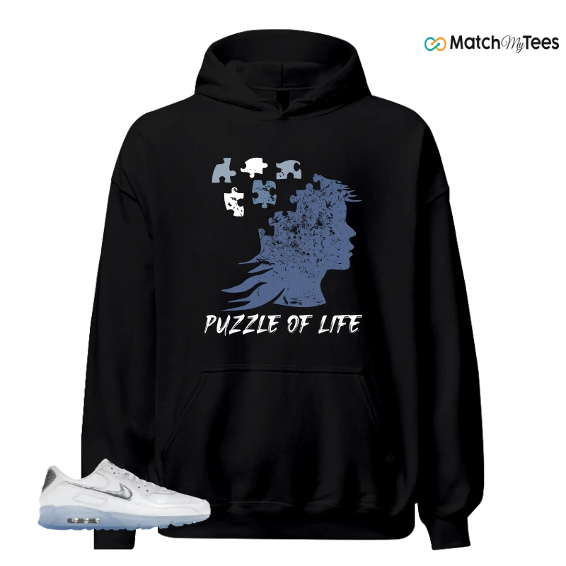 NIKE AIR MAX TERRASCAPE 90 WHITE BLUE TINT PURE PLATINUM SNEAKER Matching Tees hoodie