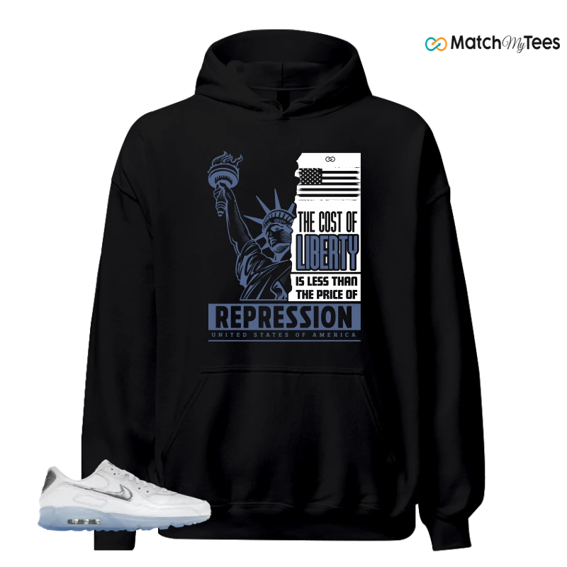 NIKE AIR MAX TERRASCAPE 90 WHITE BLUE TINT PURE PLATINUM SNEAKER Matching Tees hoodie