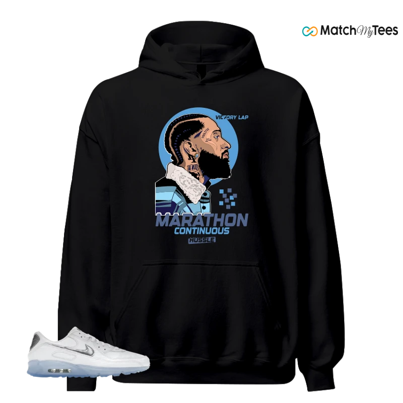 NIKE AIR MAX TERRASCAPE 90 WHITE BLUE TINT PURE PLATINUM SNEAKER Matching Tees hoodie