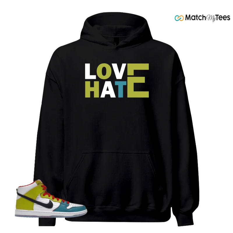 NIKE DUNK HIGH PRO FROSKATE ALL LOVE SNEAKER Matching Tees hoodie