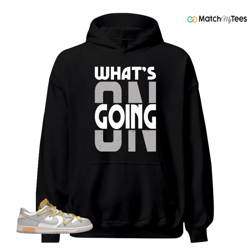 NIKE DUNK LOW OFF-WHITE LOT 29 SNEAKER/SAIL/NEUTRAL GREY-OPTI YELLOW matching Hoodie