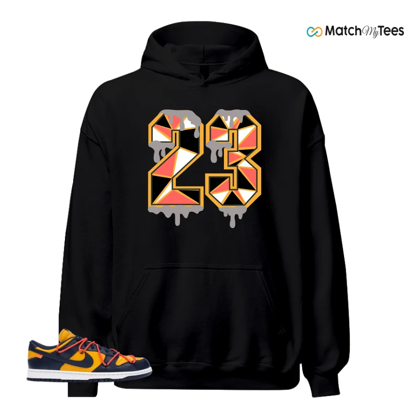 NIKE DUNK LOW OFF-WHITE UNIVERSITY GOLD SNEAKER Matching Tees hoodie