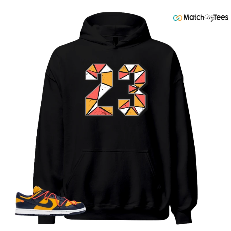 NIKE DUNK LOW OFF-WHITE UNIVERSITY GOLD SNEAKER Matching Tees hoodie