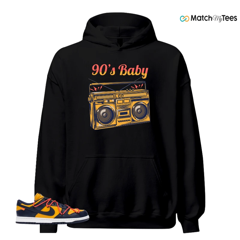 NIKE DUNK LOW OFF-WHITE UNIVERSITY GOLD SNEAKER Matching Tees hoodie