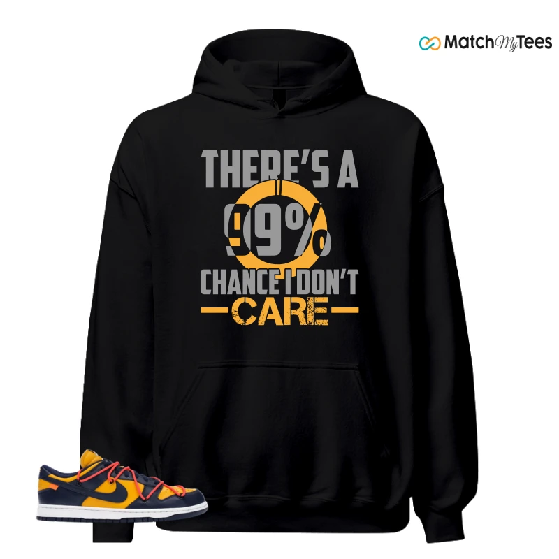 NIKE DUNK LOW OFF-WHITE UNIVERSITY GOLD SNEAKER Matching Tees hoodie