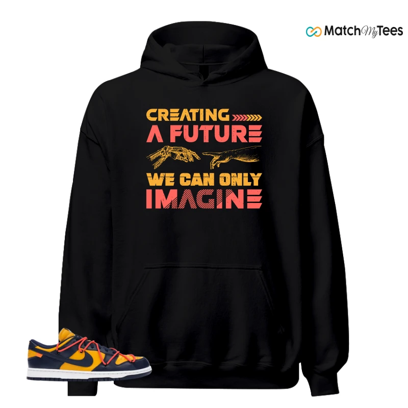 NIKE DUNK LOW OFF-WHITE UNIVERSITY GOLD SNEAKER Matching Tees hoodie