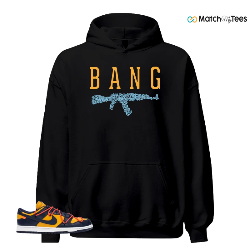 NIKE DUNK LOW OFF-WHITE UNIVERSITY GOLD SNEAKER Matching Tees hoodie