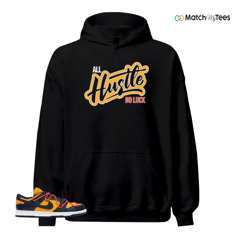 NIKE DUNK LOW OFF-WHITE UNIVERSITY GOLD SNEAKER Matching Tees hoodie