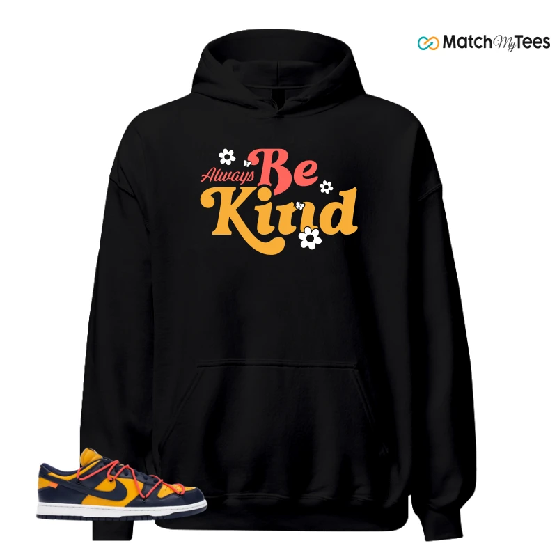 NIKE DUNK LOW OFF-WHITE UNIVERSITY GOLD SNEAKER Matching Tees hoodie