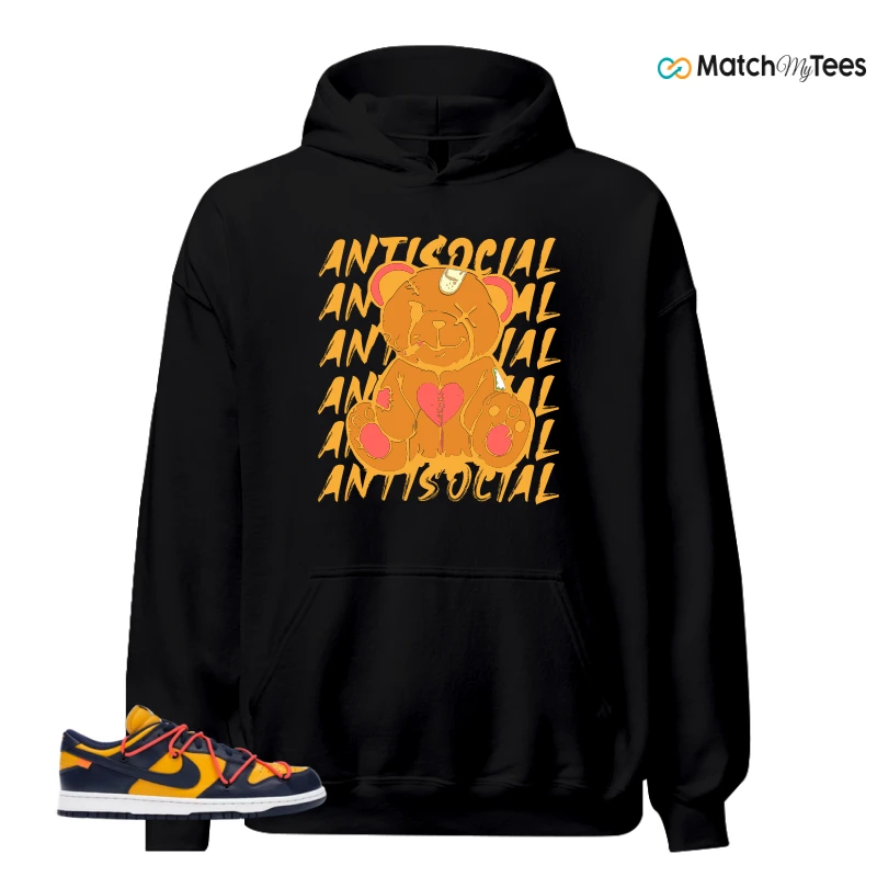 NIKE DUNK LOW OFF-WHITE UNIVERSITY GOLD SNEAKER Matching Tees hoodie