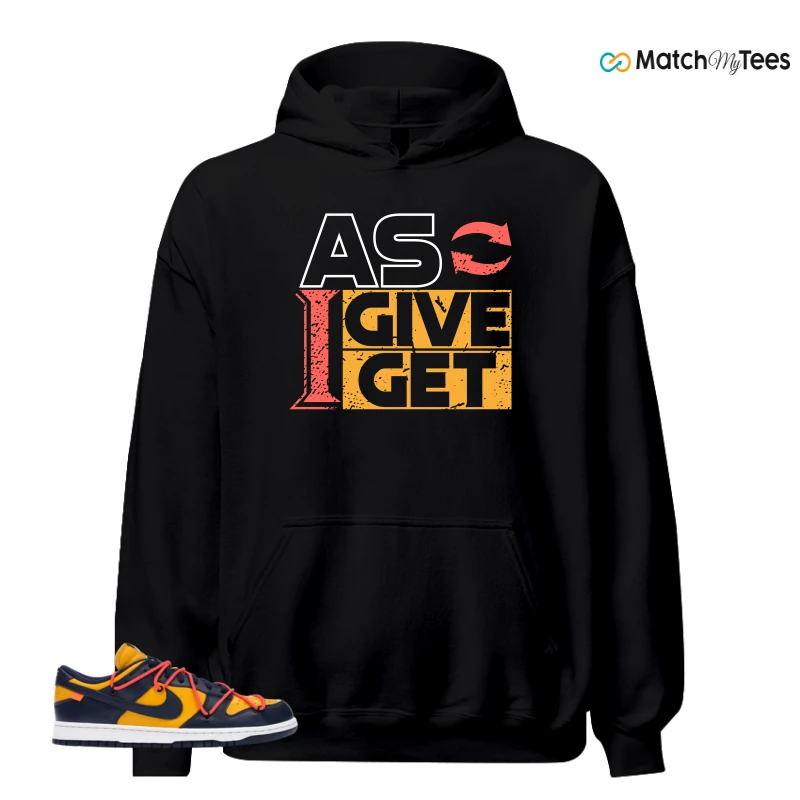 NIKE DUNK LOW OFF-WHITE UNIVERSITY GOLD SNEAKER Matching Tees hoodie