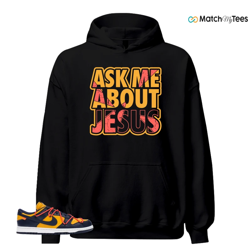 NIKE DUNK LOW OFF-WHITE UNIVERSITY GOLD SNEAKER Matching Tees hoodie