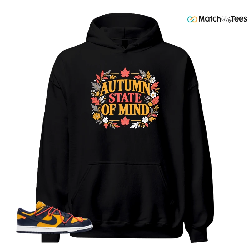 NIKE DUNK LOW OFF-WHITE UNIVERSITY GOLD SNEAKER Matching Tees hoodie
