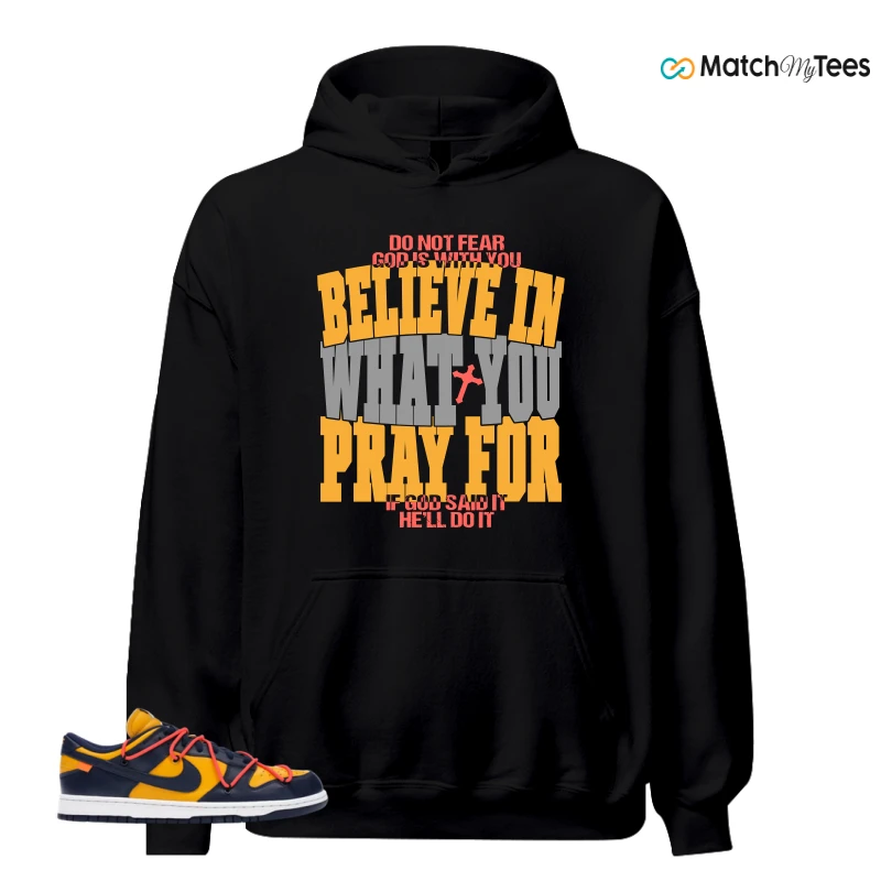 NIKE DUNK LOW OFF-WHITE UNIVERSITY GOLD SNEAKER Matching Tees hoodie