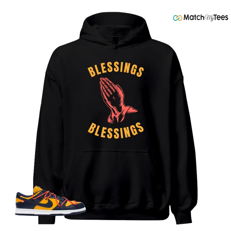 NIKE DUNK LOW OFF-WHITE UNIVERSITY GOLD SNEAKER Matching Tees hoodie