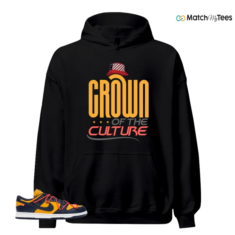 NIKE DUNK LOW OFF-WHITE UNIVERSITY GOLD SNEAKER Matching Tees hoodie