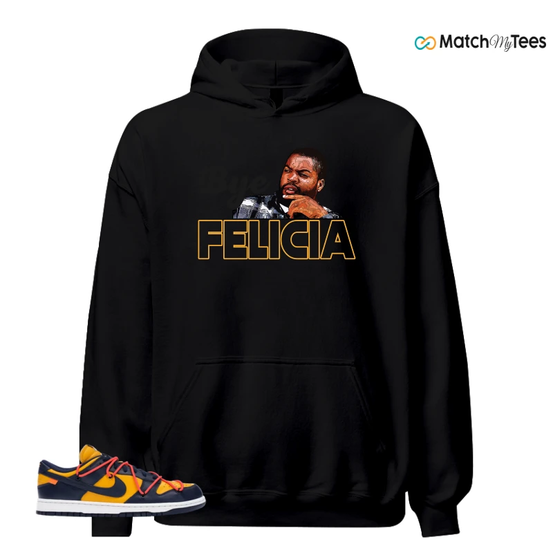 NIKE DUNK LOW OFF-WHITE UNIVERSITY GOLD SNEAKER Matching Tees hoodie