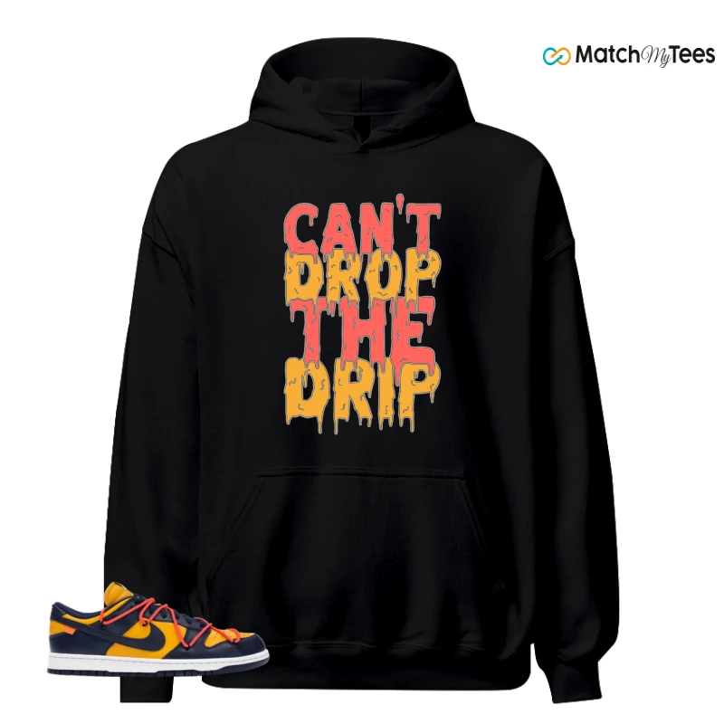 NIKE DUNK LOW OFF-WHITE UNIVERSITY GOLD SNEAKER Matching Tees hoodie