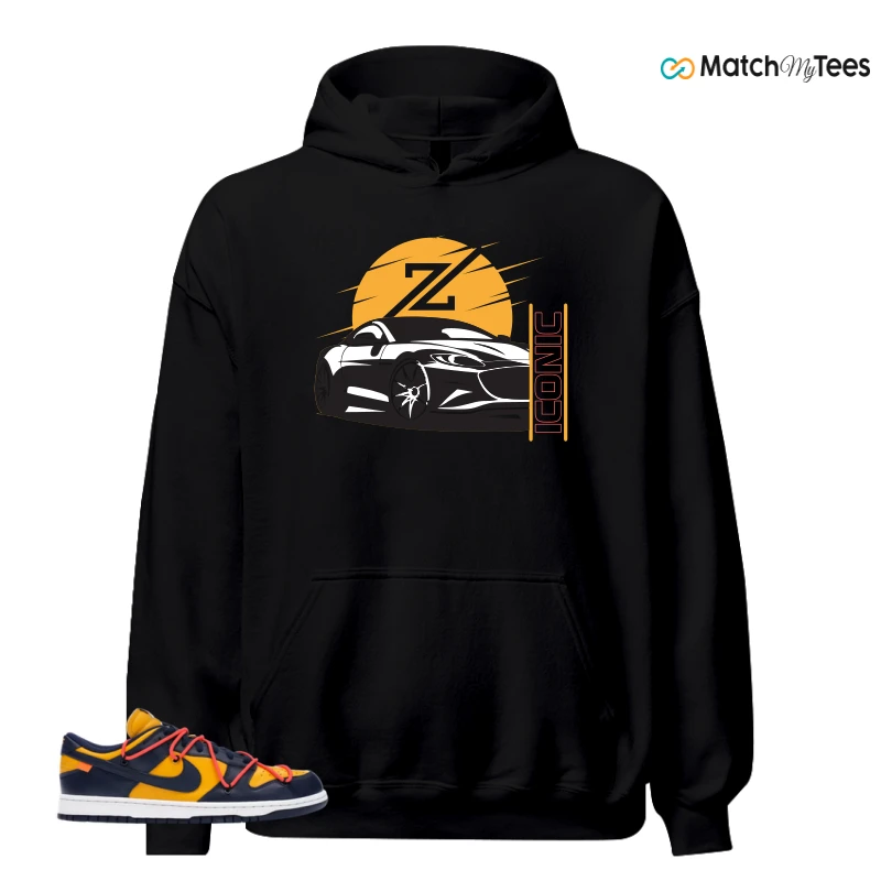 NIKE DUNK LOW OFF-WHITE UNIVERSITY GOLD SNEAKER Matching Tees hoodie