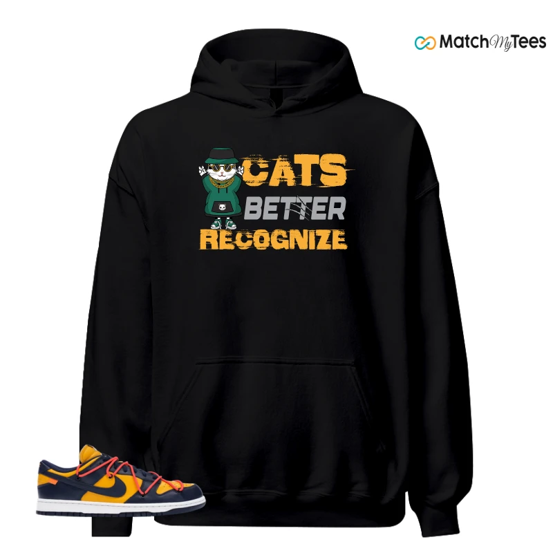 NIKE DUNK LOW OFF-WHITE UNIVERSITY GOLD SNEAKER Matching Tees hoodie