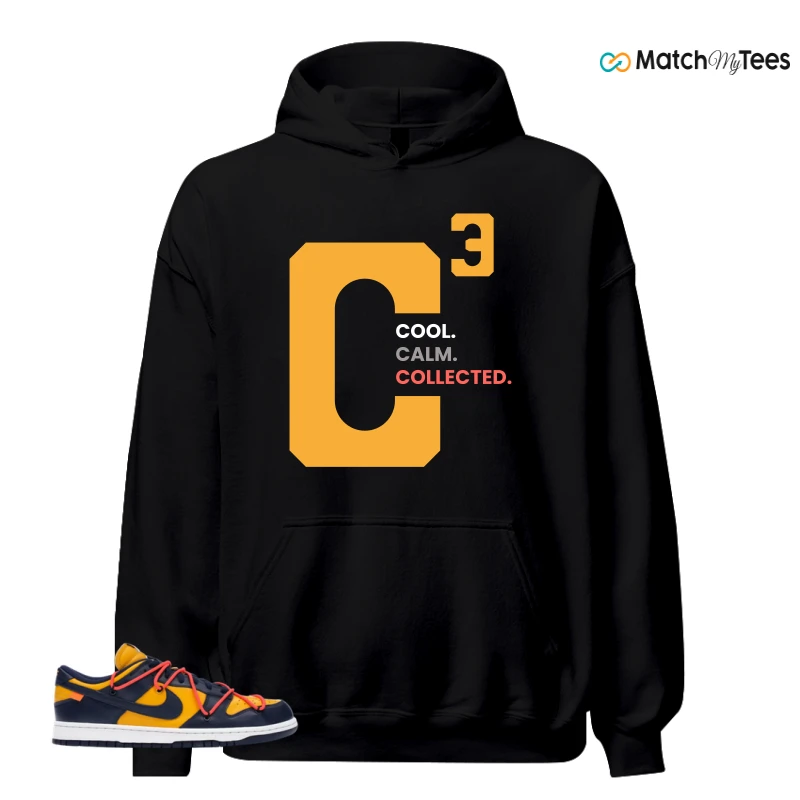NIKE DUNK LOW OFF-WHITE UNIVERSITY GOLD SNEAKER Matching Tees hoodie