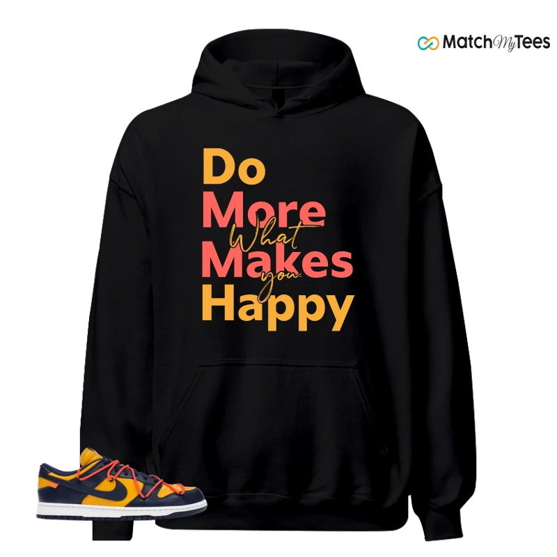 NIKE DUNK LOW OFF-WHITE UNIVERSITY GOLD SNEAKER Matching Tees hoodie