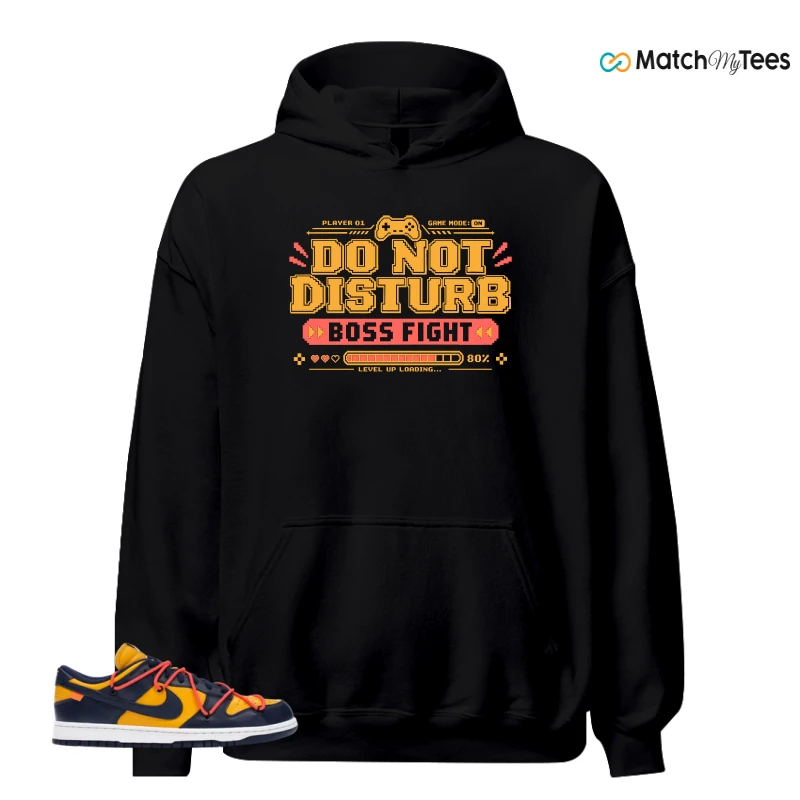 NIKE DUNK LOW OFF-WHITE UNIVERSITY GOLD SNEAKER Matching Tees hoodie