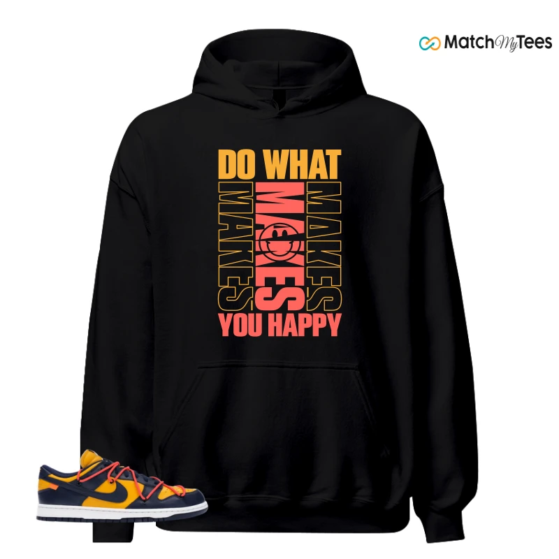 NIKE DUNK LOW OFF-WHITE UNIVERSITY GOLD SNEAKER Matching Tees hoodie
