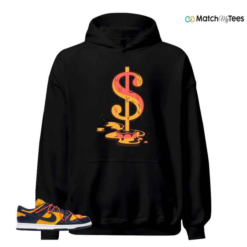 NIKE DUNK LOW OFF-WHITE UNIVERSITY GOLD SNEAKER Matching Tees hoodie