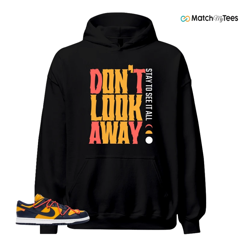 NIKE DUNK LOW OFF-WHITE UNIVERSITY GOLD SNEAKER Matching Tees hoodie
