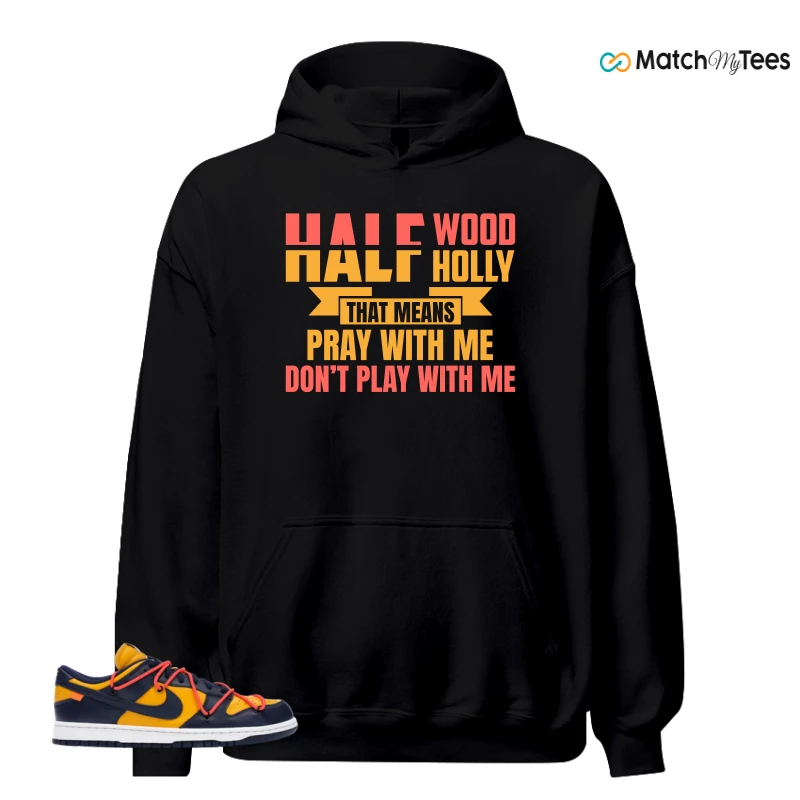 NIKE DUNK LOW OFF-WHITE UNIVERSITY GOLD SNEAKER Matching Tees hoodie