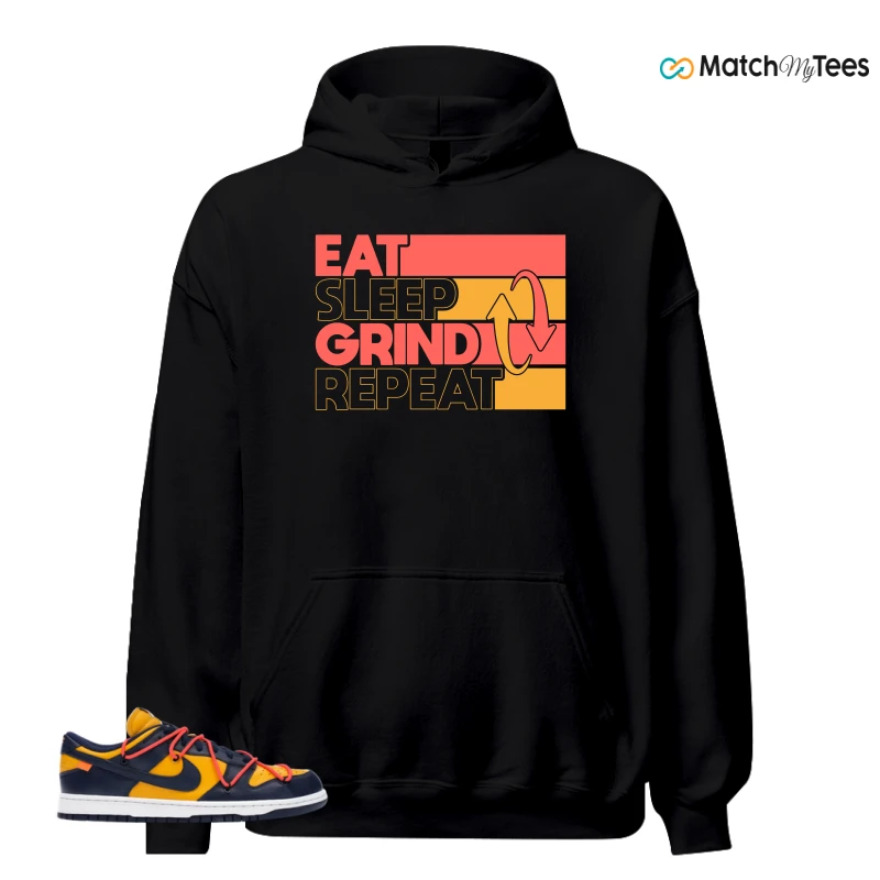 NIKE DUNK LOW OFF-WHITE UNIVERSITY GOLD SNEAKER Matching Tees hoodie
