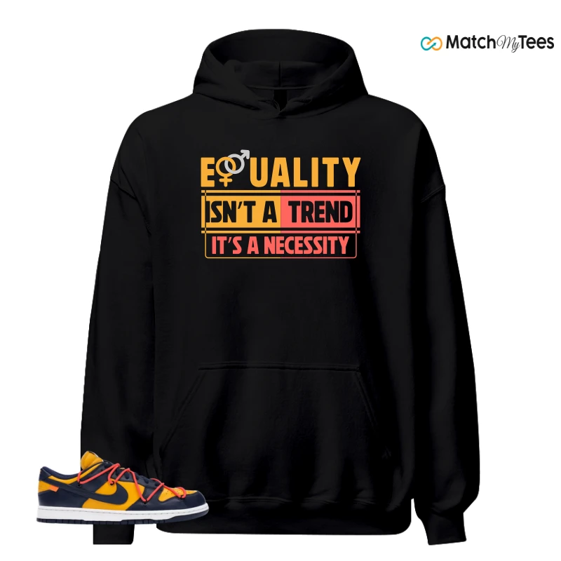 NIKE DUNK LOW OFF-WHITE UNIVERSITY GOLD SNEAKER Matching Tees hoodie