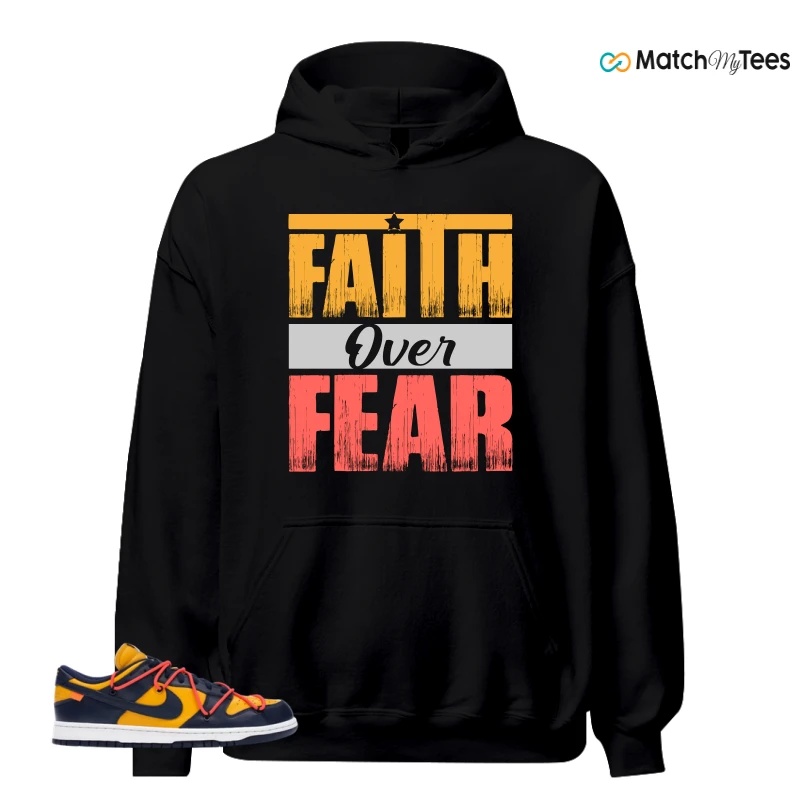 NIKE DUNK LOW OFF-WHITE UNIVERSITY GOLD SNEAKER Matching Tees hoodie