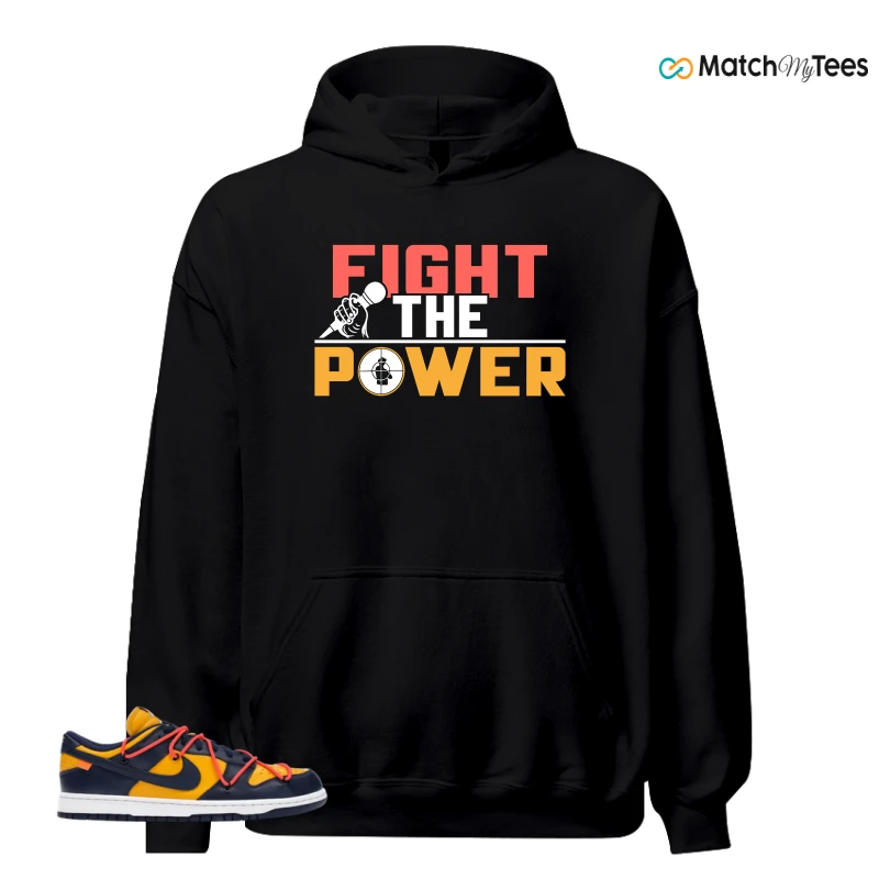 NIKE DUNK LOW OFF-WHITE UNIVERSITY GOLD SNEAKER Matching Tees hoodie