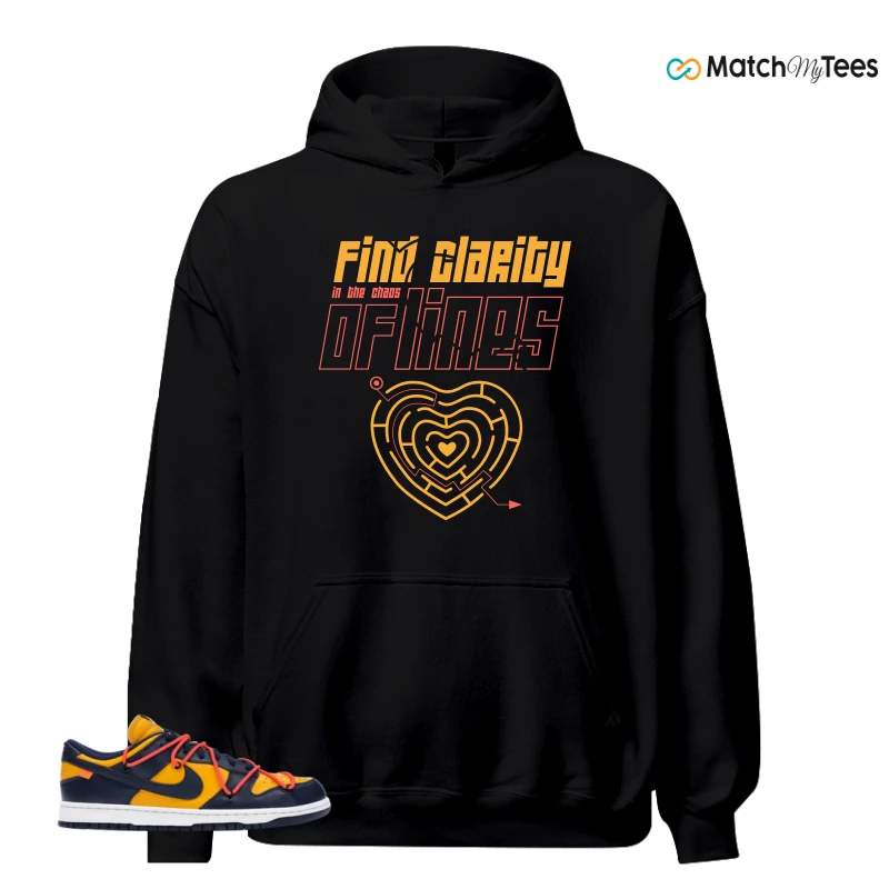 NIKE DUNK LOW OFF-WHITE UNIVERSITY GOLD SNEAKER Matching Tees hoodie