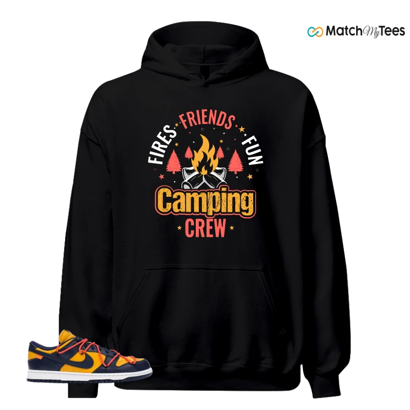 NIKE DUNK LOW OFF-WHITE UNIVERSITY GOLD SNEAKER Matching Tees hoodie