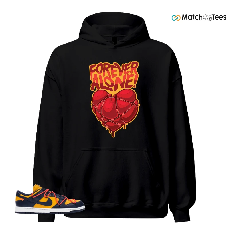 NIKE DUNK LOW OFF-WHITE UNIVERSITY GOLD SNEAKER Matching Tees hoodie