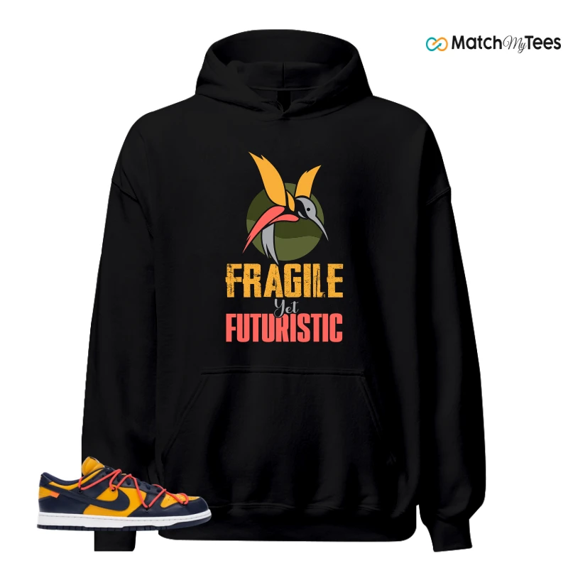 NIKE DUNK LOW OFF-WHITE UNIVERSITY GOLD SNEAKER Matching Tees hoodie
