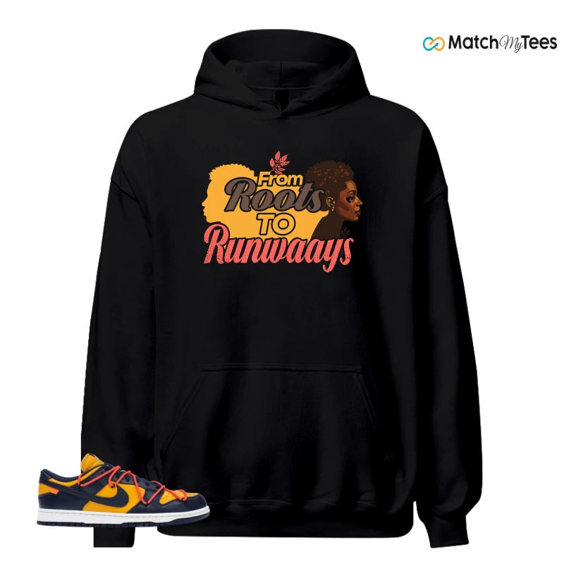 NIKE DUNK LOW OFF-WHITE UNIVERSITY GOLD SNEAKER Matching Tees hoodie