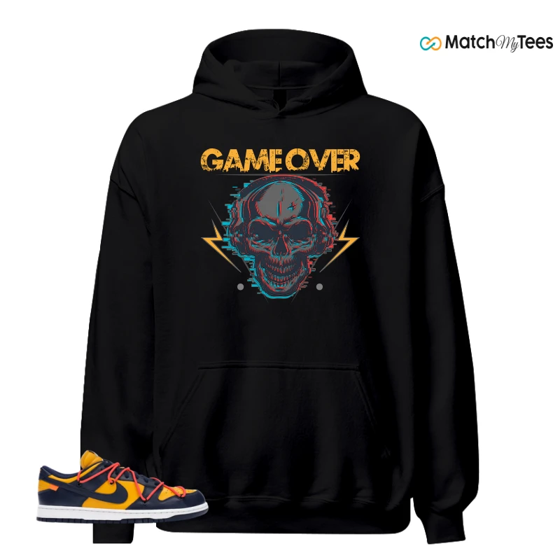 NIKE DUNK LOW OFF-WHITE UNIVERSITY GOLD SNEAKER Matching Tees hoodie