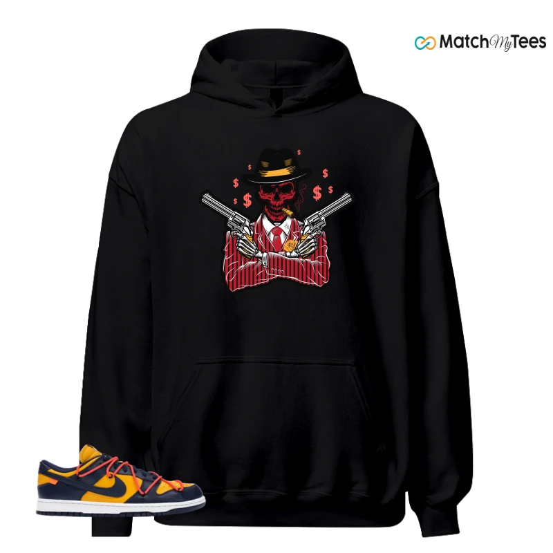 NIKE DUNK LOW OFF-WHITE UNIVERSITY GOLD SNEAKER Matching Tees hoodie