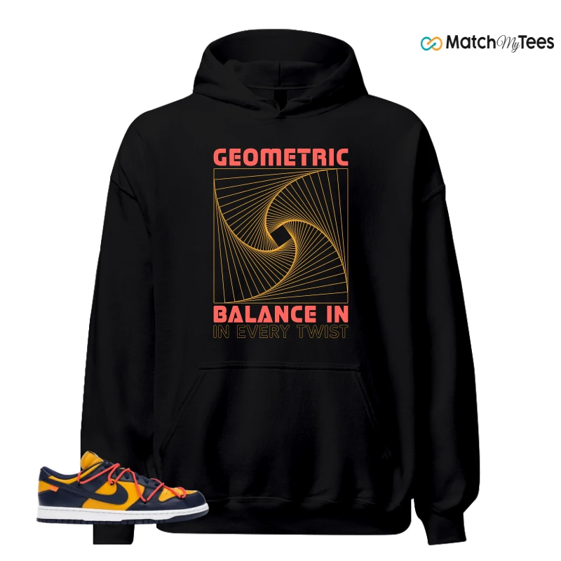 NIKE DUNK LOW OFF-WHITE UNIVERSITY GOLD SNEAKER Matching Tees hoodie