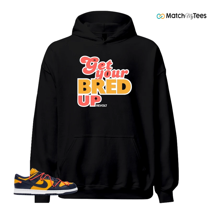 NIKE DUNK LOW OFF-WHITE UNIVERSITY GOLD SNEAKER Matching Tees hoodie