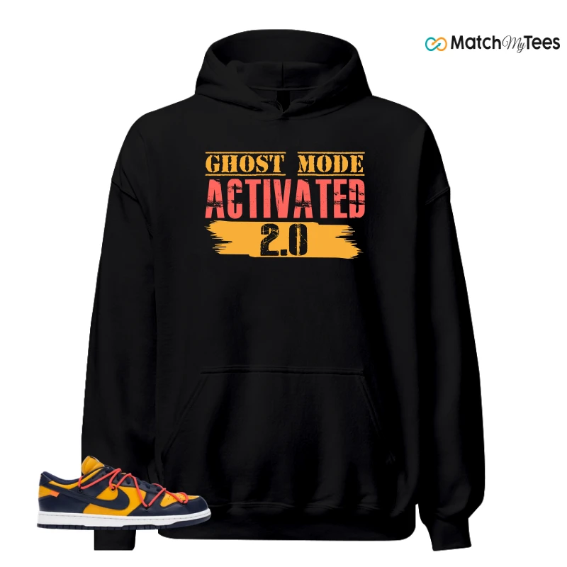 NIKE DUNK LOW OFF-WHITE UNIVERSITY GOLD SNEAKER Matching Tees hoodie